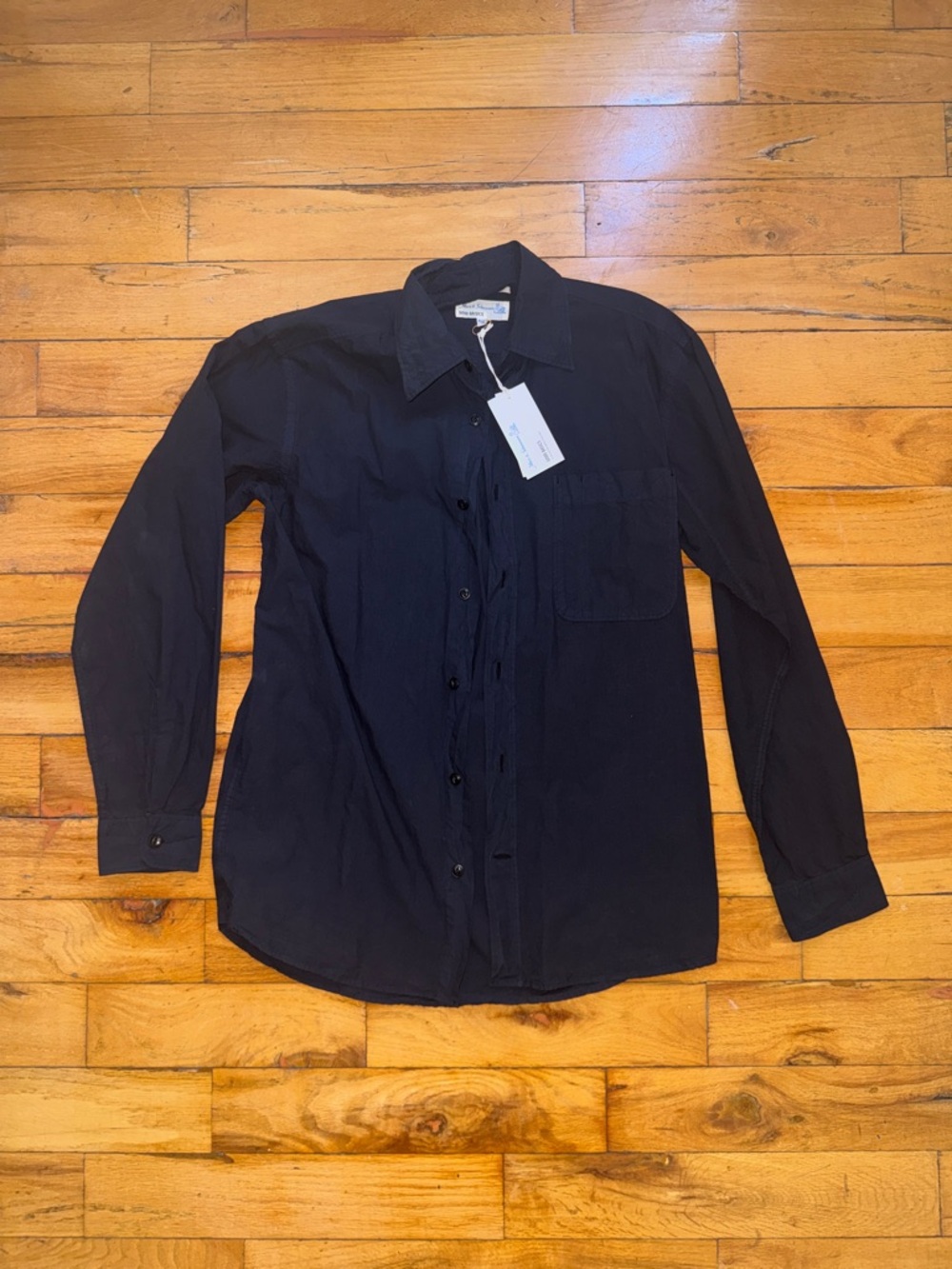 NWT Merz b. Schawanen Women’s Navy Button-Up Shirt - Classic Long Sleeve